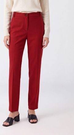 Pinko Slim Fit Stretch Cr&ecirc;pe Chino Trousers with a Mid-Rise Waist