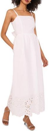 1.State Tie Back Sleeveless Midi Dress in Ultra White at Nordstrom Rack, Size Xx-Small