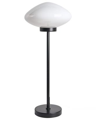 Beliani L&aacute;mpara de mesa metal negro