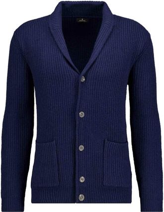 Ragman Collegejacke RAGMAN, Herren, Gr. Blacklist, marineblau, 90% Wolle 10% Baumwolle, Jacken Collegejacke