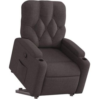 vidaXL Vidaxl - Sill&oacute;n Reclinable Elevable Tela Marr&oacute;n Oscuro