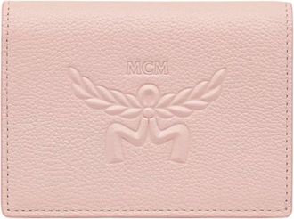 MCM Himmel Embossed Logo Leather Snap Wallet - female - MCM - Wallets & Cardholders - Pink - ONE SIZE - Accessories