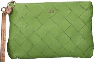 Alviero Martini 1A Classe Pura Leren Clutch Bali - Dames - Clutches - Groen - ONE Size - Leer - Tassen