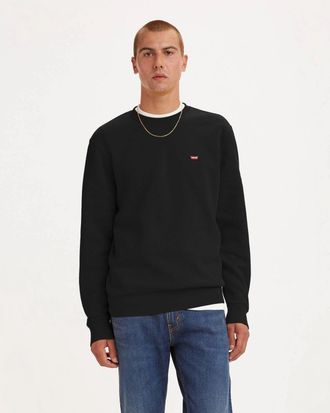 Levi's Sweatshirt Mens Black Fleece Standard Fit Long Sleeve Cozy JAX1285