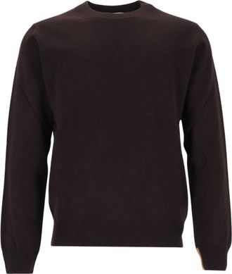 Paul Smith Truien & Vesten, Heren, Bruin, M, Kasjmier, Cashmere trui met ronde hals