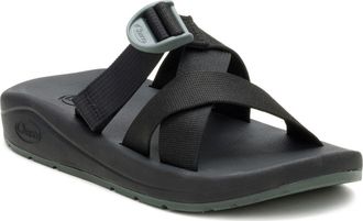 Chaco CushZ Slide Sandal in Black at Nordstrom, Size 14