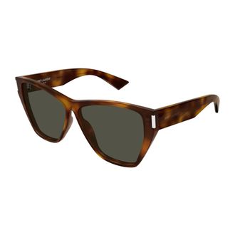 Saint Laurent Cat Eye Zonnebril - Dames - Accessoires - Bruin - Maat: 60 MM Nylon