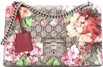 Gucci Padlock Blooms Print GG Coated Canvas Medium shoulder bag - Multicolore