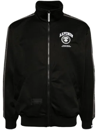 Aape By A Bathing Ape logo-embroidered zip-up jacket - Black