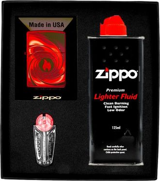 OEM Encendedor Zippo Con Dise&ntilde;o De Manzana De Caramelo Y Remolino Rojo, Regalo N.&deg; 1