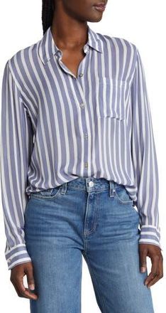 Rails Josephine Print Button-Up Shirt in Turin Stripe at Nordstrom Rack, Size X-Small