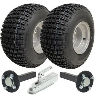 OEM Kit De Remolque Atv - Parnells - 18x9.50-8 - 2 Ruedas - Acero Prensado - 204 Kg De Carga M&aacute;x