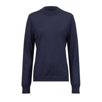 Maison Margiela Truien & Vesten, Dames, Blauw, S, Wol, Trui met boothals
