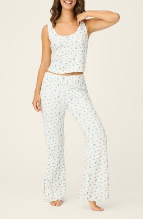 PJ Salvage More Amour Floral Ditsy Pointelle Pajamas in Ivory at Nordstrom, Size X-Large