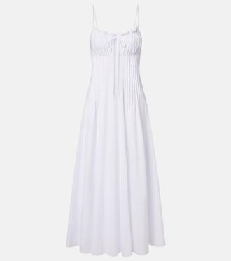 Staud Margi cotton poplin maxi dress