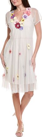 Johnny Was Marsha Dot Mesh Mini Dress