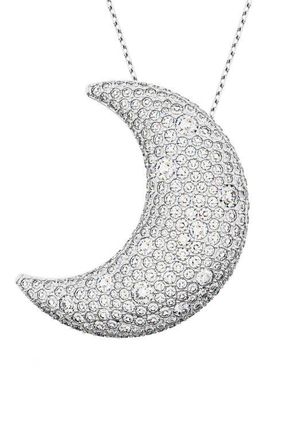 Swarovski Luna XL Crystal Pendant Necklace in Silver at Nordstrom