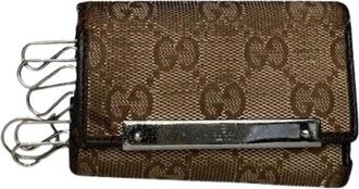 Gucci Pre-owned GG Blooms Sleutelhanger - Dames - Vintage Accessoires - Bruin - ONE Size - Leer - Vintage