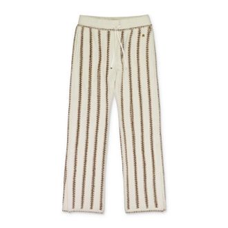 Amiri Cream Stitch Track Flare