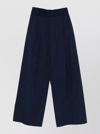 Semicouture jhonny cotton trousers wide leg side pockets