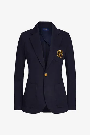 Polo Ralph Lauren Taillierter Jacquard-Strickblazer mit Stickerei PRL