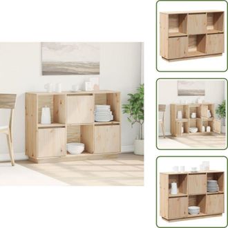 vidaXL The Living Store Credenza 110,5x35x80 cm in Legno Massello di Pino - Armadietto in legno
