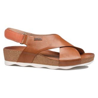 Pikolinos Mahon Leather Womens Hook and loop Sandals - Brandy - Size:UK 4-4.5
