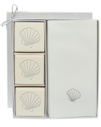 Carved Solutions Eco-Luxury Scallop 15Pc Soap & Towel Set