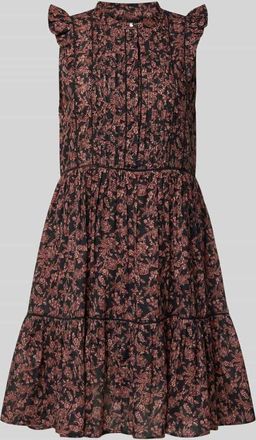 Boss Orange by Hugo Boss BOSS Orange Minikleid mit Rüschenbesatz Modell Dantiana in Black, Größe 38