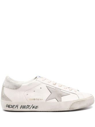 Golden Goose Super-star Nappa Upper Nabuk Star Suede Tongue Heel And Spur
