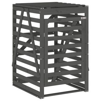 vidaXL Vidaxl - Cobertizo Para Cubos De Basura Madera Pino Gris 84x90x128,5 Cm
