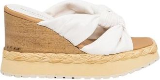 Paloma Barcel&oacute; Sandali Aracuai - Dames - Sleehakken - Wit - 38 EU - Leer - Schoenen