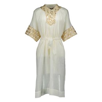 Greek Archaic Kori 4063127 Jurk - Dames - Strandmode - Wit - M - Badmode