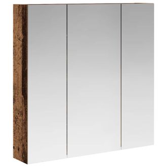 vidaXL Armario Con Espejo De Ba&ntilde;o Madera Vieja 70 X 14,5 X 70 Cm Vidaxl