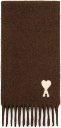 Ami Quota Alpaca Wool Sjaal - unisex - Accessoires - Bruin - Maat: ONE Size Wol