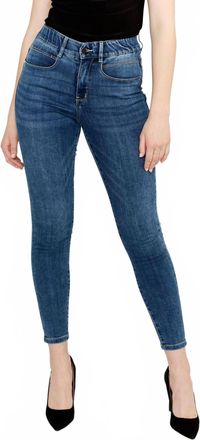Frank Lyman Design Slim High Rise Jeans In Mid Wash