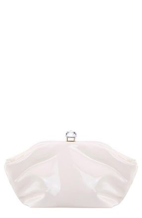 Nina Lyric Faux Leather Clutch in Ecru at Nordstrom