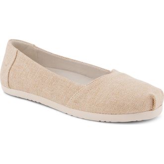 Toms Alpargata Ballet Flat in Gold at Nordstrom, Size 6.5