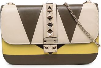 Valentino Pre-owned Valentino Medium Multicolor Leather Rockstud Glam Lock Crossbody Ladies 5Y7ZLVFCKLVK4VDQ