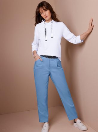 Cr&eacute;ation L Sweatshirt CREATION L PREMIUM, Damen, Gr. 46, wei&szlig;, 50% Modal, 44% Polyester, 6% Elasthan, unifarben, Sweatshirts Sweatshirt