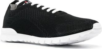 Kiton Mens Logo-Embroidered Low-Top Sneakers Black Aw26 M