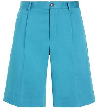 8 by YOOX COTTON PLEATED WIDE SHORTS