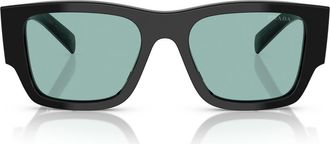 Prada 54mm Square Sunglasses in Black Green at Nordstrom