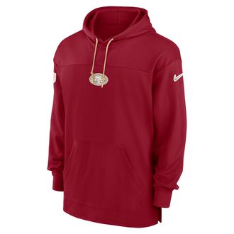 Nike San Francisco 49ers Sideline Jersey Nike Mens Dri-FIT NFL Pullover Hoodie in Red | 02FI6DL73-L98