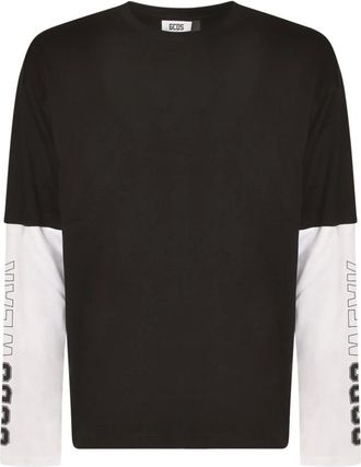 GCDS Gcds, Tops, unisex, Veelkleurig, S, Katoen, Wear Printed Longsleeves T-Shirt