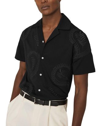 Reiss Stockwell Paisley Embroidered Shirt