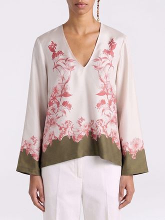 Momoni Floral Print Silk Blouse