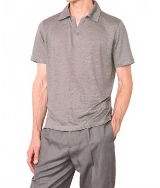 Officine G&eacute;n&eacute;rale Simon Short Sleeves Polo In Smoked Pearl