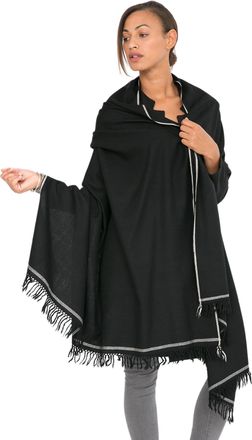 Likemary Pashmina Shawls and Wraps for Women - Multi-use Handwoven Wool Scarf, Blanket Wrap, & Travel Shawl - Ethical Gift for Women - Black Winter Scarf