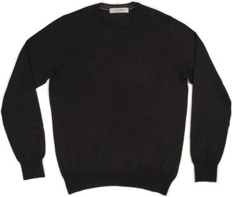 La Fileria Stijlvolle Sweatshirts & Hoodies - Heren - Ronde hals truien - Zwart - S - Polyester - Truien & Vesten